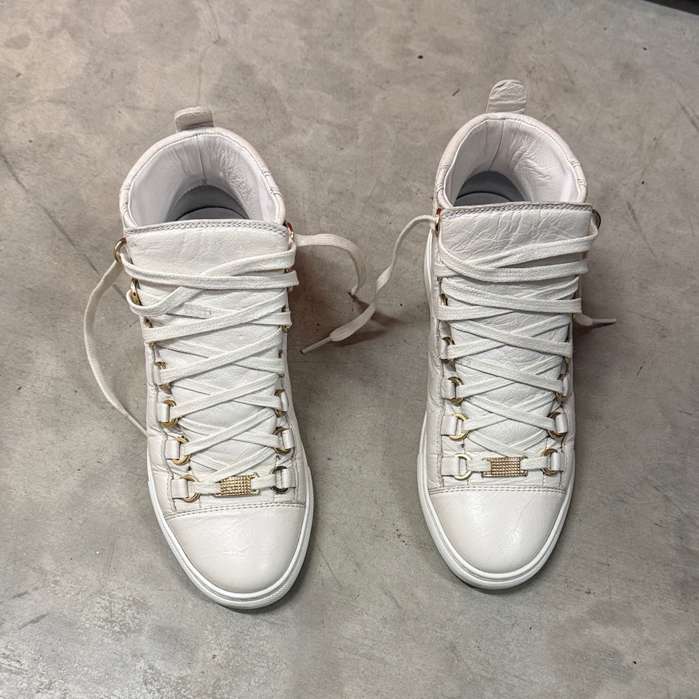 Balenciaga Arena White High-Top Sneakers Size 37 Women's